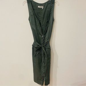 Yves Saint Laurent - Green Mid Length Zipper Dress